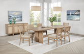 Orleans Furniture - Coaster - Kailani 7-piece Rectangular Wood Dining Table Set Beige Oak - 109381-S7